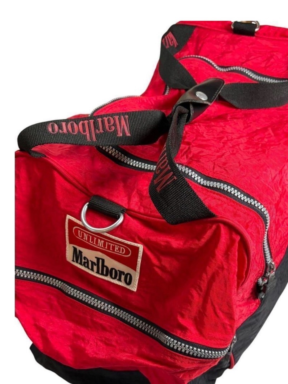 Vintage Marlboro Unlimited Large Red Bag & Back Pk 90s